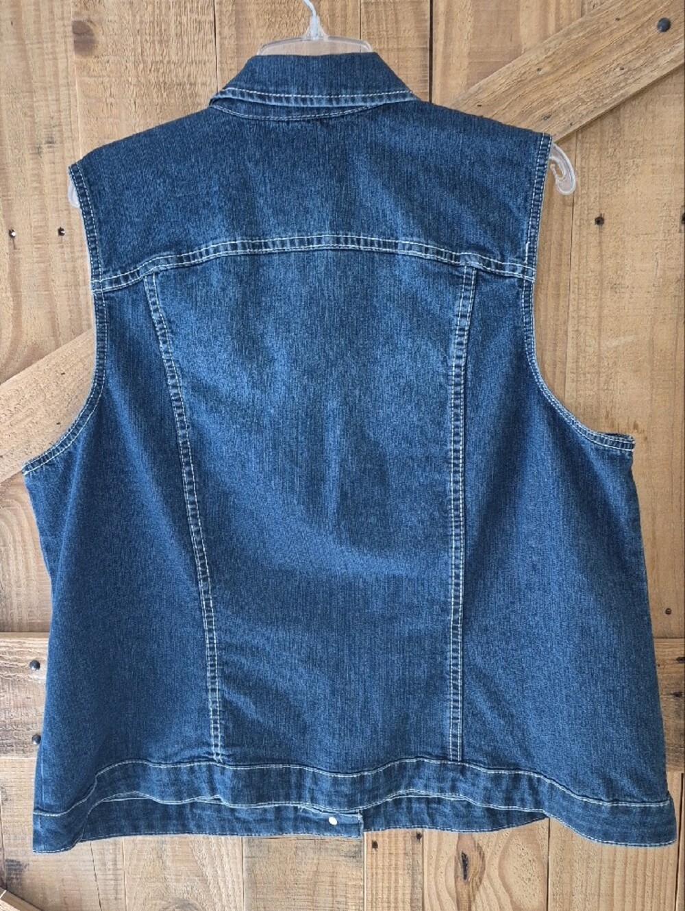 CJ Banks Dark Blue Denim Vest - Picture 2 of 6